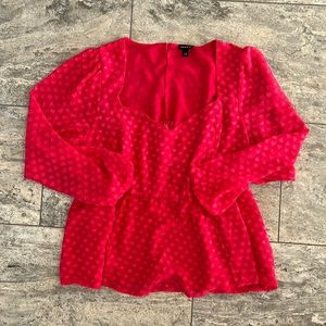 NWOT Torrid Pink Peplum Blouse
